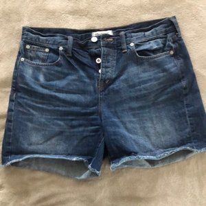 Madewell high rise denim shorts in glen oak wash